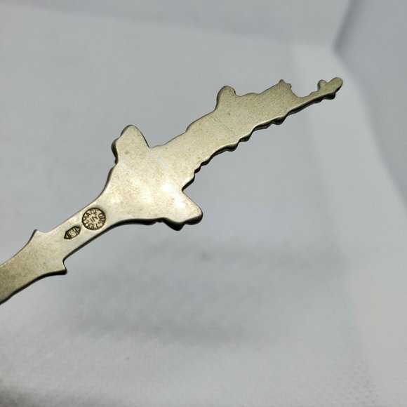 Holland Made New York Statue Of Liberty Embossed Pewter Built In 1884 Mini Spoon - Picture 11 of 12